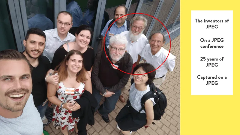 Author with the original inventors of JPEG