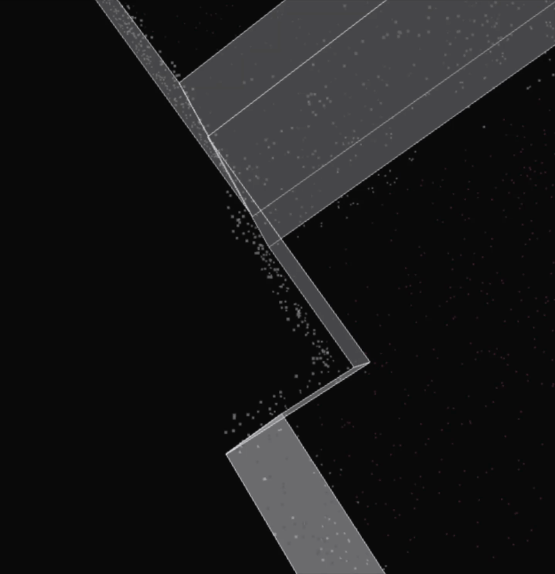 Animation: predicted wall positions being iteratively refined to align with the underlying point cloud geometry.