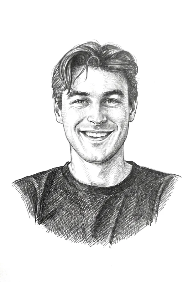 Illustrated portrait of Jirne Meurisse