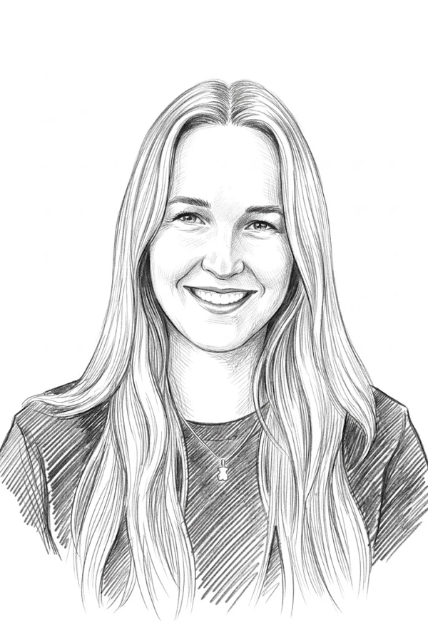 Illustrated portrait of Lotte Van Doorsselaere