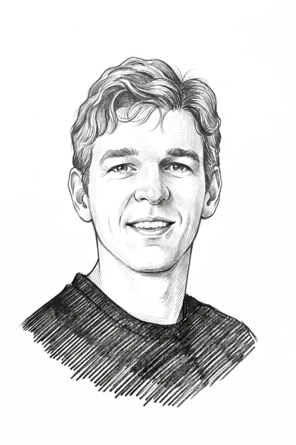 Illustrated portrait of Michiel De Wilde