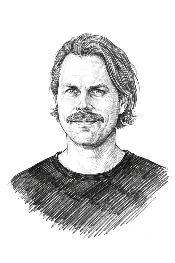 Illustrated portrait of Ruben Verhack