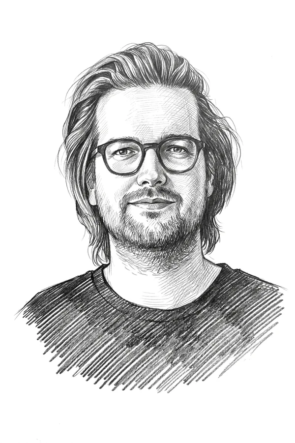 Illustrated portrait of Thijs Bernolet